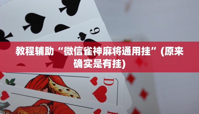 教程辅助“微信雀神麻将通用挂”(原来确实是有挂)