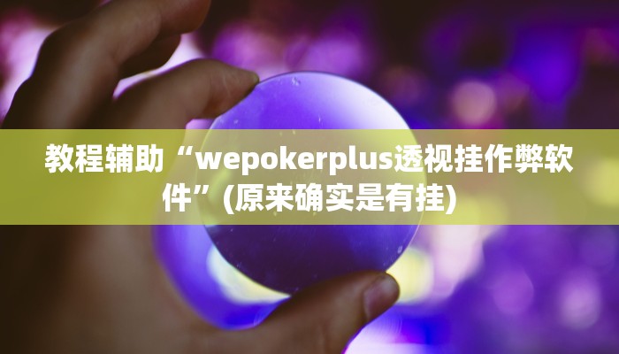 教程辅助“wepokerplus透视挂作弊软件”(原来确实是有挂)