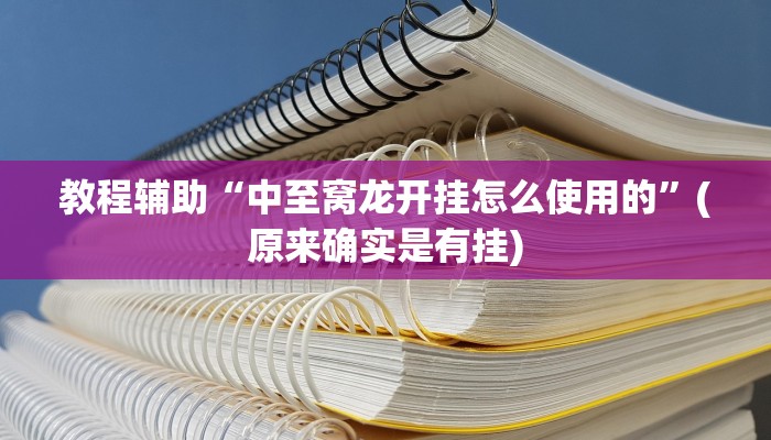 教程辅助“中至窝龙开挂怎么使用的”(原来确实是有挂)