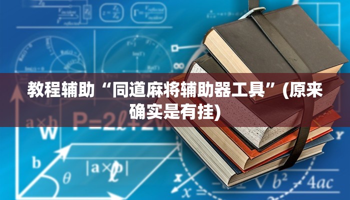 教程辅助“同道麻将辅助器工具”(原来确实是有挂)