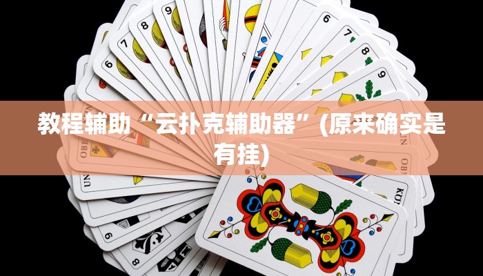 教程辅助“云扑克辅助器”(原来确实是有挂)