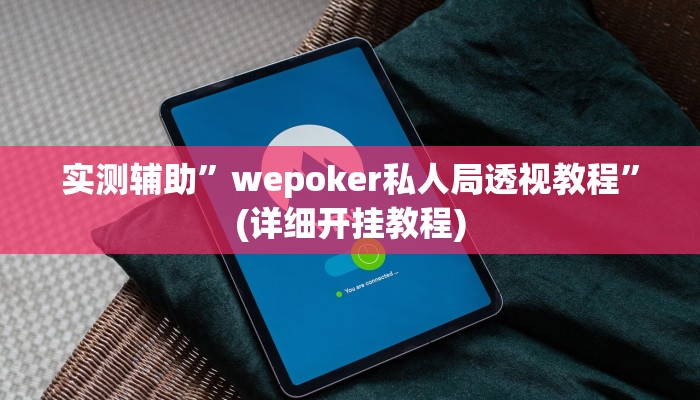 实测辅助”wepoker私人局透视教程”(详细开挂教程)